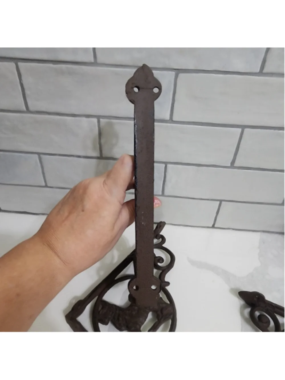 Scottie Dog Shelf Brackets Terrier Rustic Brown, Cast Iron Set of 3..